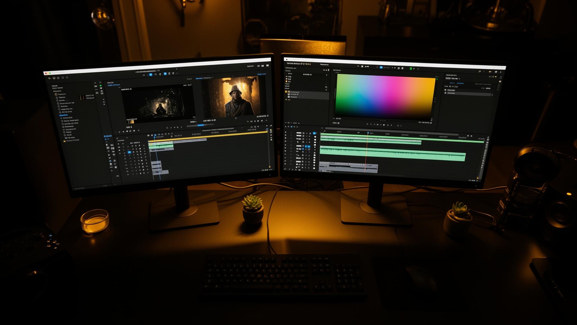 Workspace de edição de vídeo